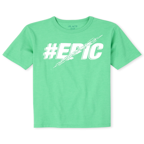 

s Boys Epic Graphic Tee - Green T-Shirt - The Children's Place