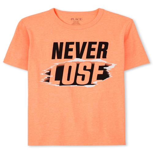 

Boys Boys Never Lose Graphic Tee - Orange T-Shirt - The Children's Place
