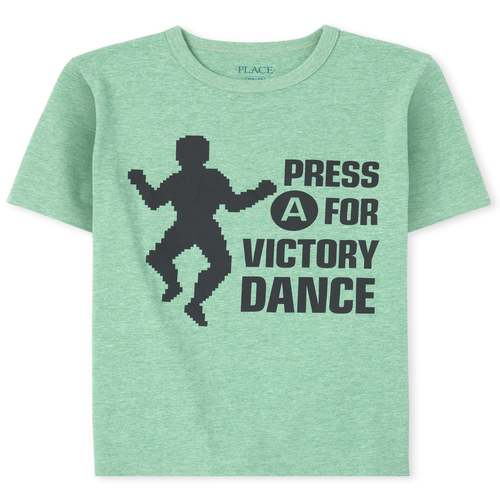 

s Boys Victory Dance Graphic Tee - Green T-Shirt - The Children's Place