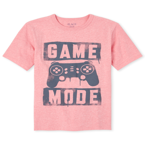 

s Boys Video Game Graphic Tee - Pink T-Shirt - The Children's Place