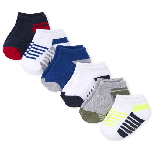 

s Toddler Boys Striped Cushioned Ankle Socks 6-Pack - Multi - The Children's Place