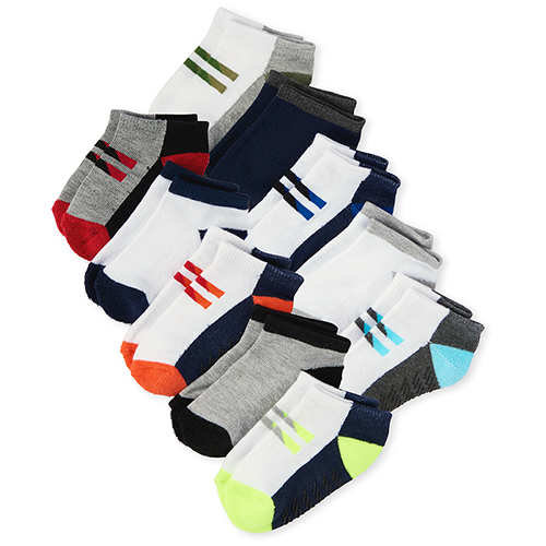 

s Toddler Boys Cushioned Ankle Socks 10-Pack - Multi - The Children's Place