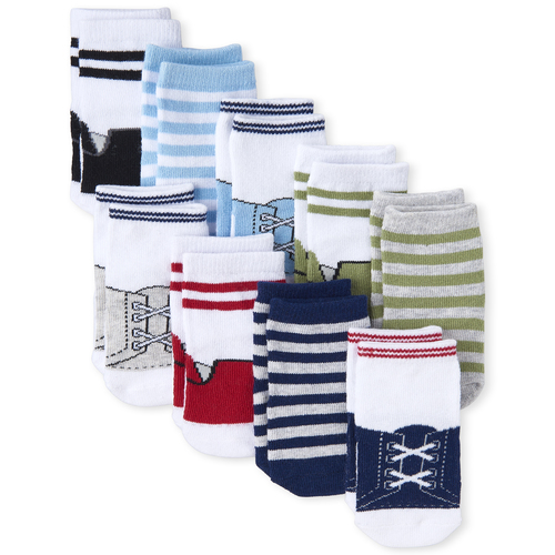 

Newborn Baby Boys Shoe Midi Socks 9-Pack - Multi - The Children's Place