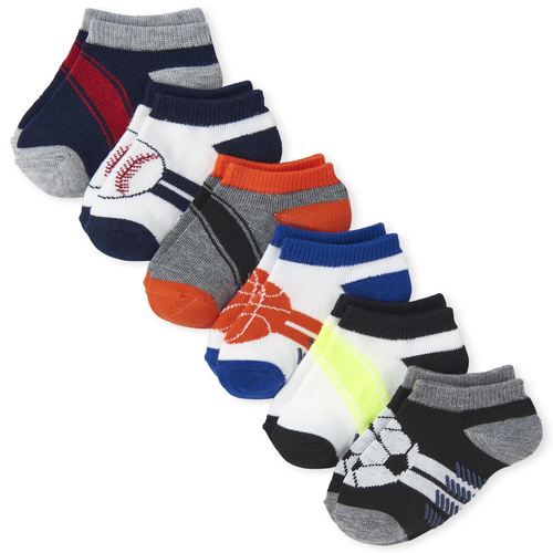

s Toddler Boys Sports Ankle Socks 6-Pack - Multi - The Children's Place