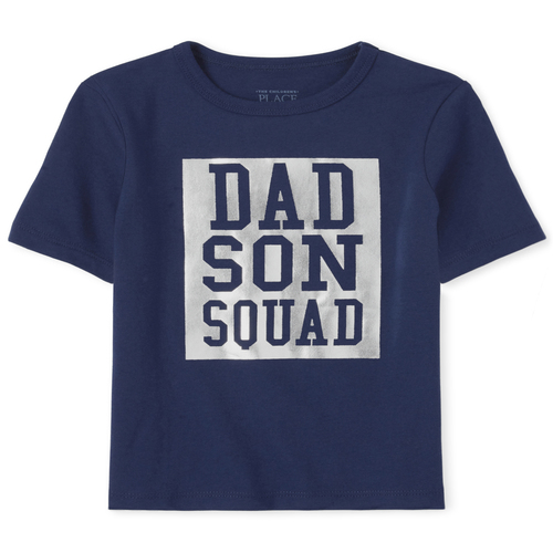 

s Baby And Toddler Boys Matching Family Foil Squad Graphic Tee - Blue T-Shirt - The Children's Place
