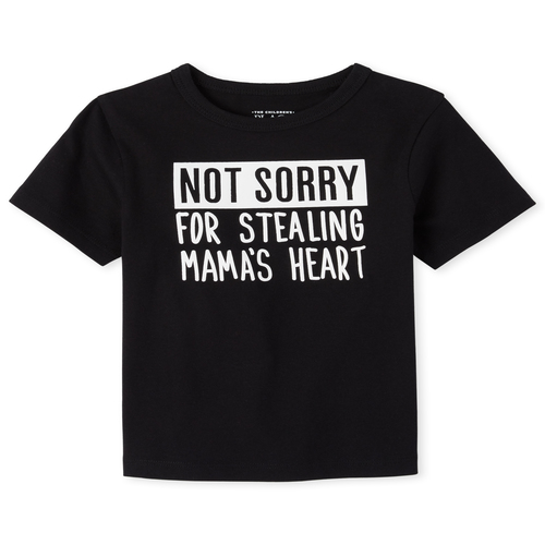 

s Baby And Toddler Boys Mama's Heart Graphic Tee - Black T-Shirt - The Children's Place