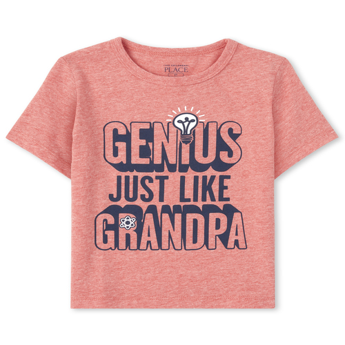 

s Baby And Toddler Boys Genius Grandpa Graphic Tee - Red T-Shirt - The Children's Place