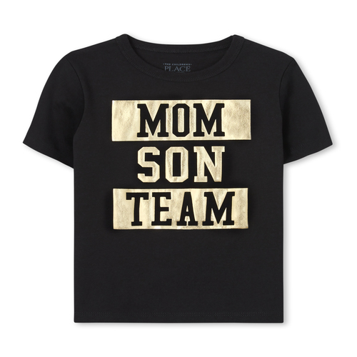 

s Baby And Toddler Boys Matching Family Foil Team Graphic Tee - Black T-Shirt - The Children's Place