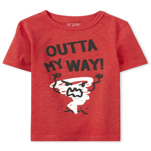 

s Baby And Toddler Boys Tornado Graphic Tee - Red T-Shirt - The Children's Place