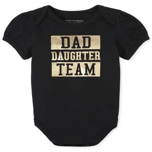 

s Baby Matching Family Foil Team Graphic Tee - Black T-Shirt - The Children's Place