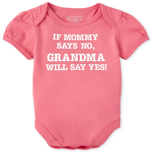 

s Baby Glitter Mommy And Grandma Graphic Tee - Pink T-Shirt - The Children's Place