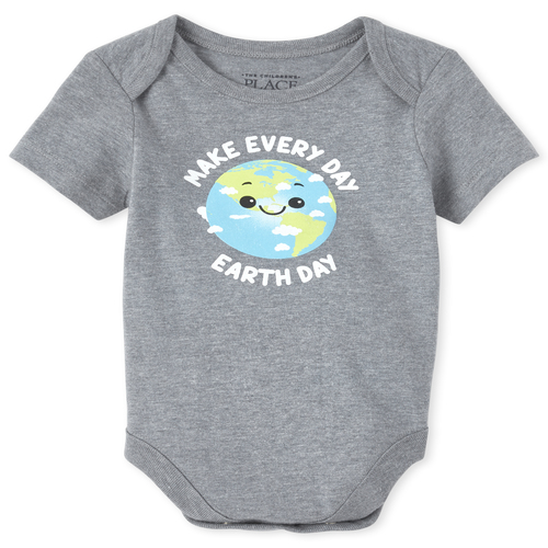 

s Unisex Baby Earth Day Matching Graphic Tee - Gray T-Shirt - The Children's Place