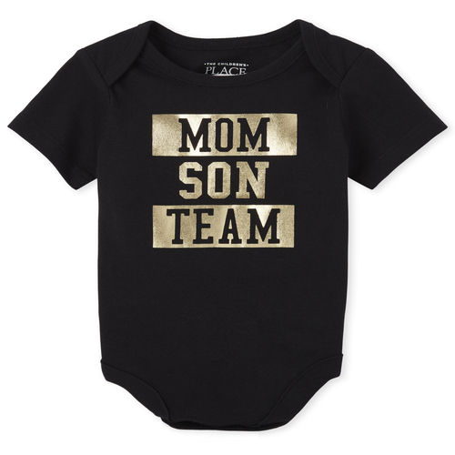 

s Baby Boys Matching Family Foil Team Graphic Bodysuit - Black - The Children's Place