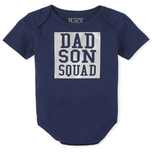 

s Baby Boys Matching Family Foil Squad Graphic Bodysuit - Blue - The Children's Place