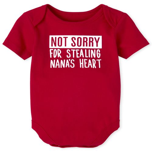 

s Baby Boys Nana's Heart Graphic Bodysuit - Red - The Children's Place