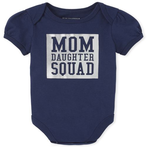 

s Baby Matching Family Foil Squad Graphic Bodysuit - Blue - The Children's Place