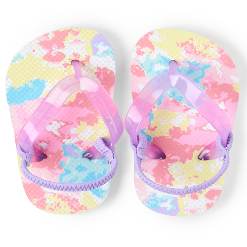 

Baby Girls Toddler Tie Dye Flip Flops - Purple - The Children's Place