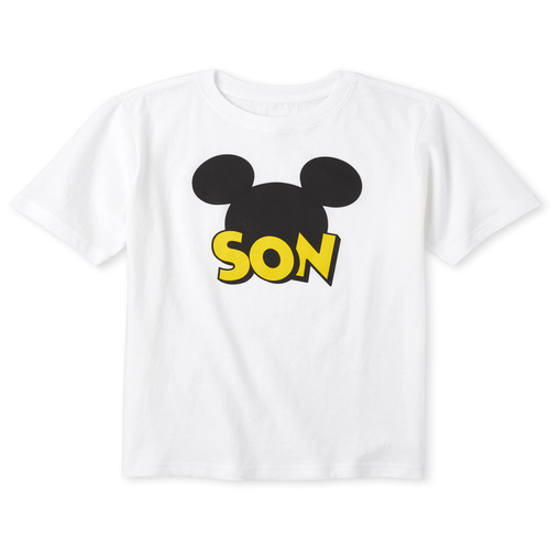 

s Boys Disney Dad And Me Mickey Mouse Matching Graphic Tee - White T-Shirt - The Children's Place