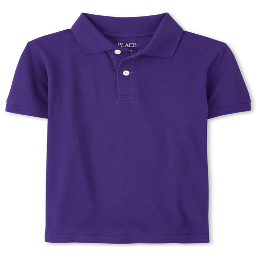 s Boys Uniform Pique Polo - Purple - The Children's Place