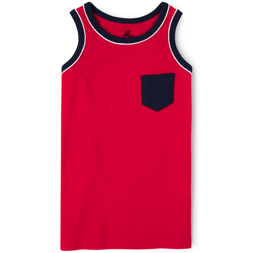 

Boys Boys Mix And Match Pocket Tank Top - Red - The Children's Place