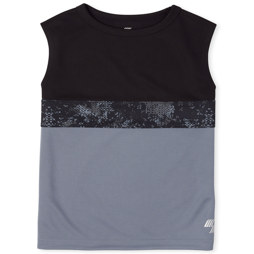 

s Boys Mix And Match Colorblock Performance Tank Top - Blue - The Children's Place