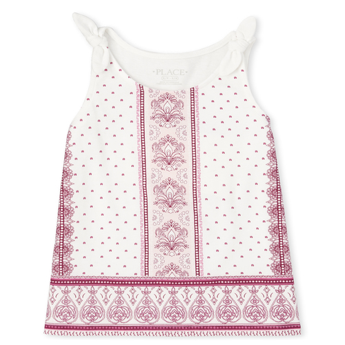 

Girls Floral Tank Top - White - The Children's Place