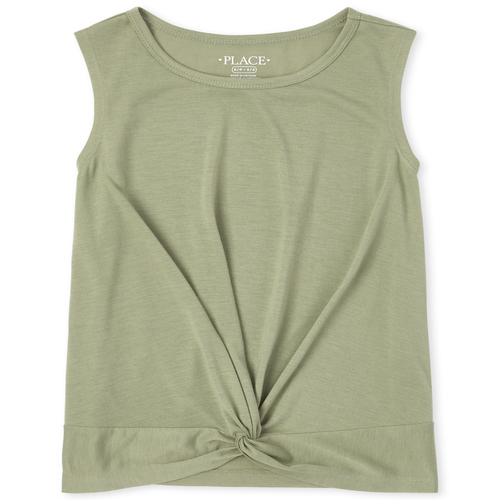 

Girls Twist Front Tank Top - Green - The Children's Place