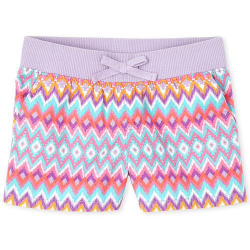 

s Print Pull On Shorts - Purple - The Children's Place