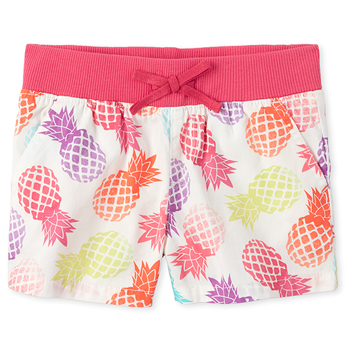 

Girls Print Pull On Shorts - Pink - The Children's Place