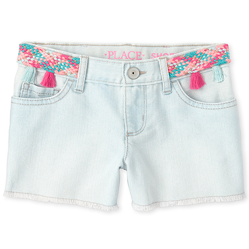 

s Tassel Denim Shortie Shorts - The Children's Place