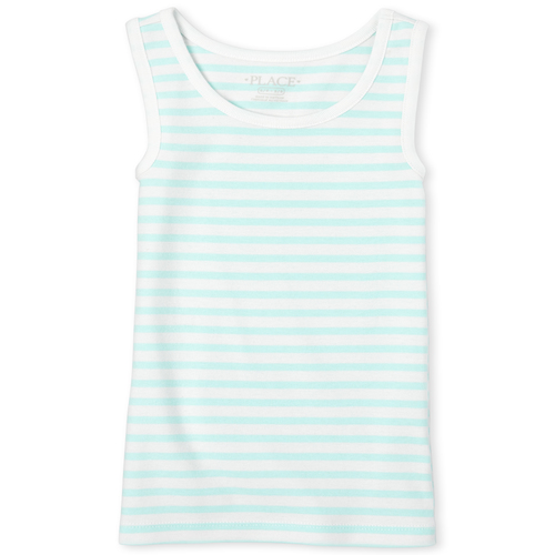 

Girls Striped Tank Top - Blue - The Children's Place
