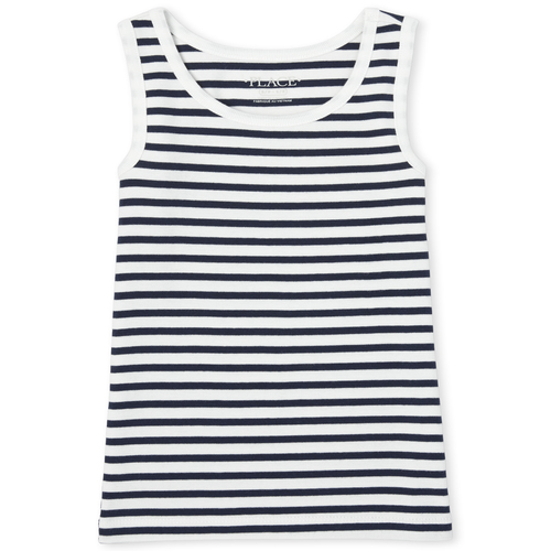 

Girls Striped Tank Top - Blue - The Children's Place