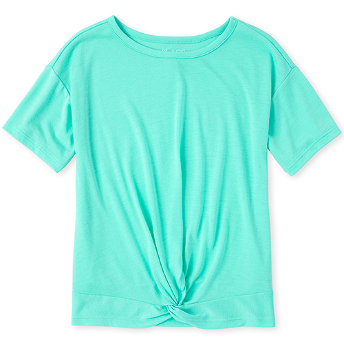 

Girls Twist Front Top - Blue - The Children's Place