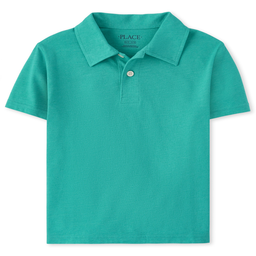 

s Boys Marled Jersey Polo - Green - The Children's Place