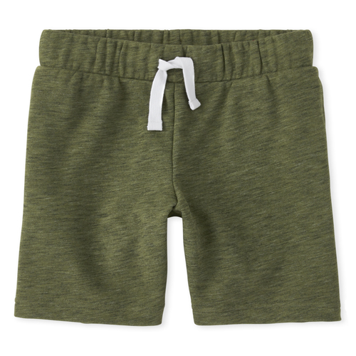 

Boys Boys Marled French Terry Shorts - Green - The Children's Place