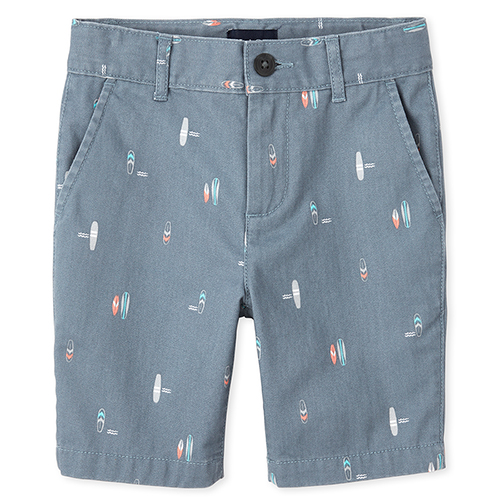 

Boys Boys Print Chino Shorts - Blue - The Children's Place
