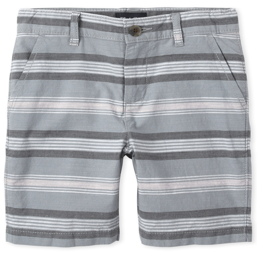 

s Boys Striped Chino Shorts - Gray - The Children's Place