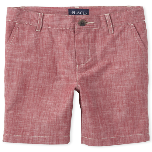 

s Boys Cross Hatch Chino Shorts - Red - The Children's Place