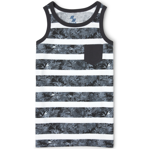 

Boys Boys Mix And Match Striped Palm Pocket Tank Top - Gray - The Children's Place