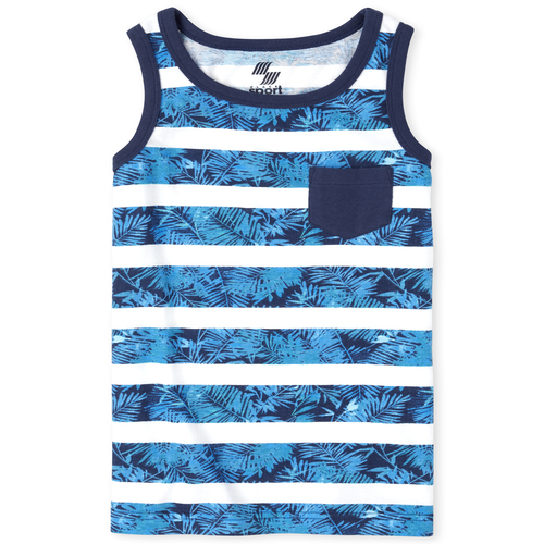

Boys Boys Mix And Match Striped Pocket Tank Top - Blue - The Children's Place