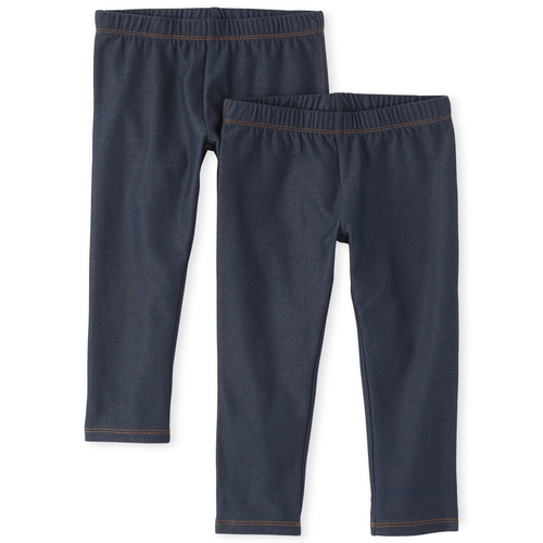 

Girls Faux Denim Leggings 2-Pack - The Children's Place