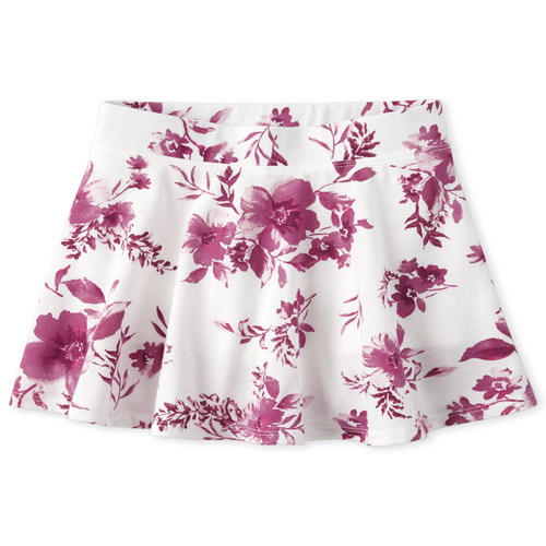 

Girls Mix And Match Floral Skort - White - The Children's Place