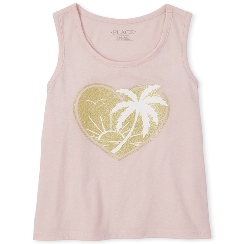 

Girls Mix And Match Glitter Tank Top - Pink - The Children's Place