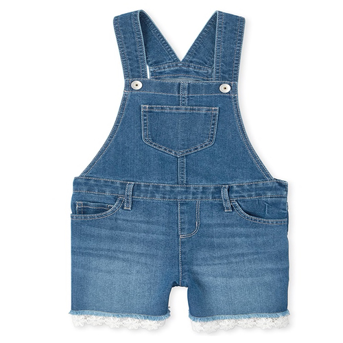 

s Crochet Hem Denim Shortalls - The Children's Place