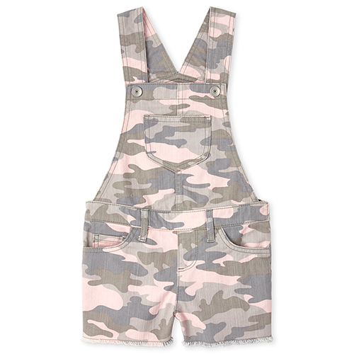 

Girls Camo Denim Shortalls - Pink - The Children's Place