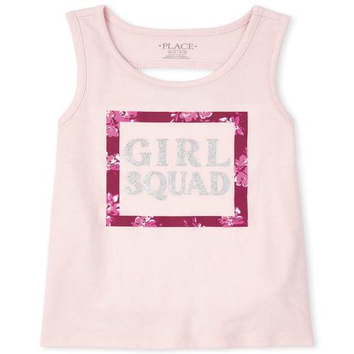 

Girls Mix And Match Glitter Cut Out Tank Top - Pink - The Children's Place