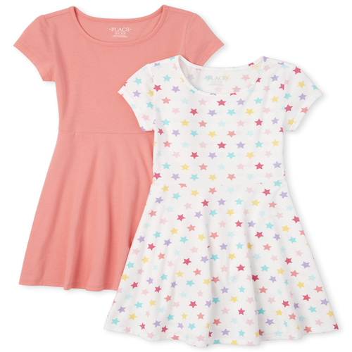 

Girls Print Skater Dress 2-Pack - White - The Children's Place
