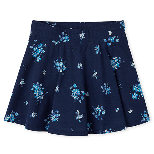 

Girls Mix And Match Floral Skort - Blue - The Children's Place