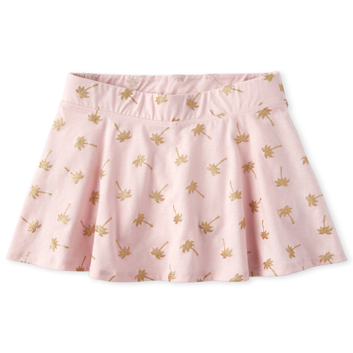 

Girls Mix And Match Glitter Palm Tree Skort - Pink - The Children's Place