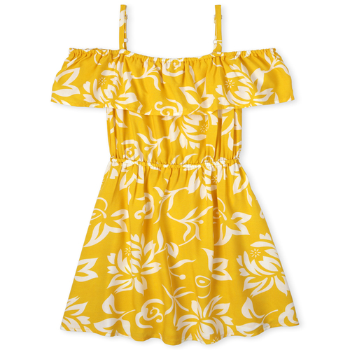 

Girls Mommy And Me Floral Matching Off Shoulder Dress - Yellow - The Children's Place
